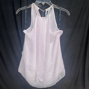 New Marciano Guess Chiffon Flowy Overlay Chain Straps Halter Blouse Top S